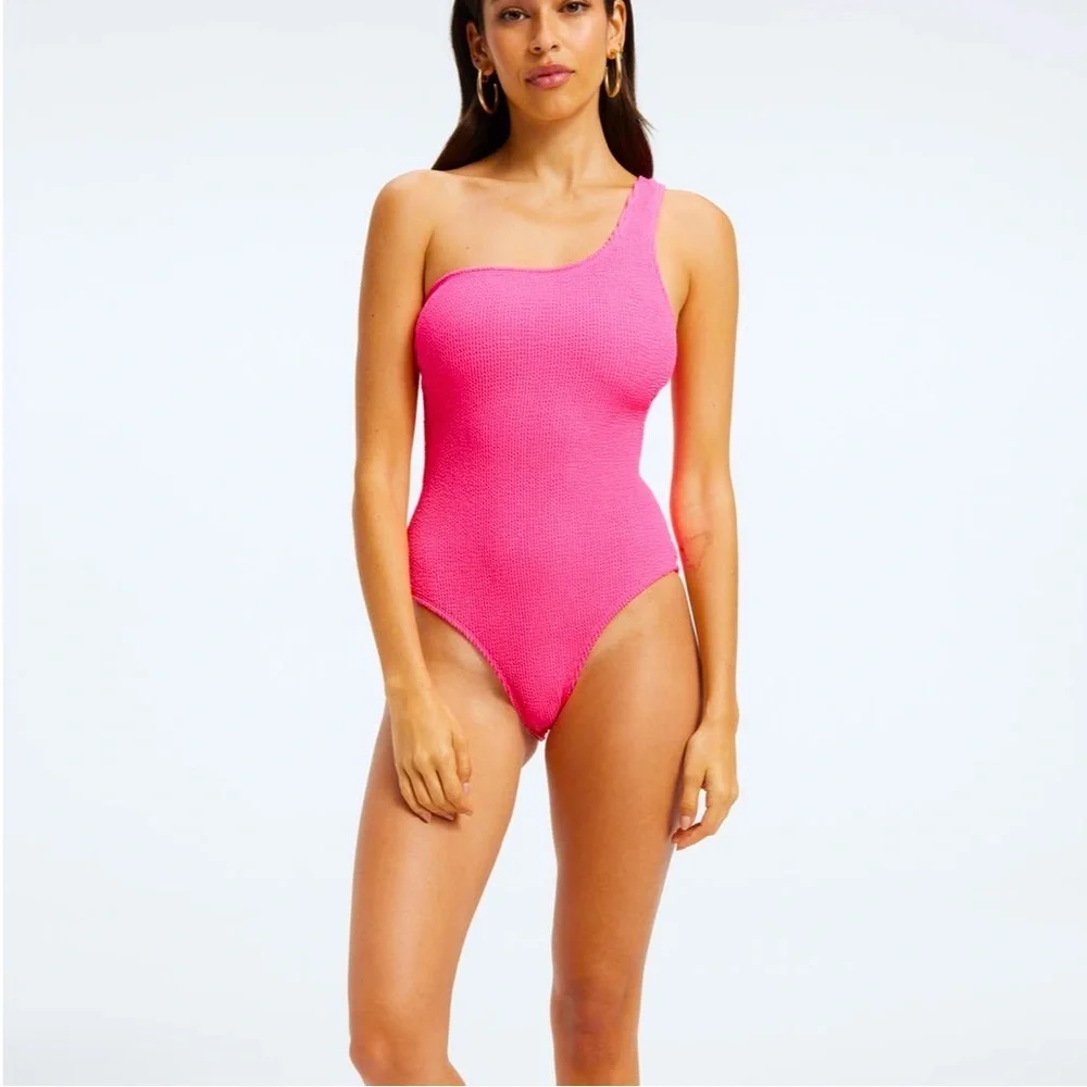GOOD AMERICAN Always Fits One Shoulder One Piece Swimsuit - Picture 1 of 11